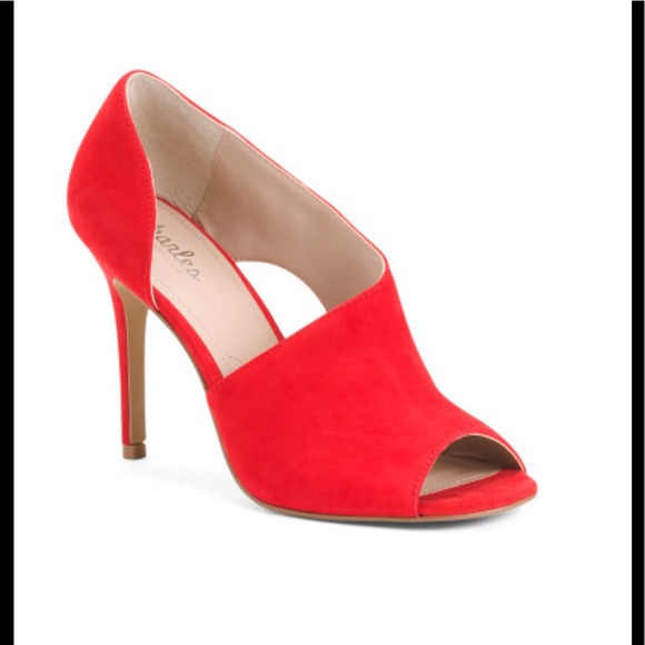 Charles David Shoes - Charles by Charles David Open Toe Suede Pumps